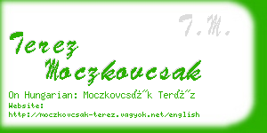 terez moczkovcsak business card